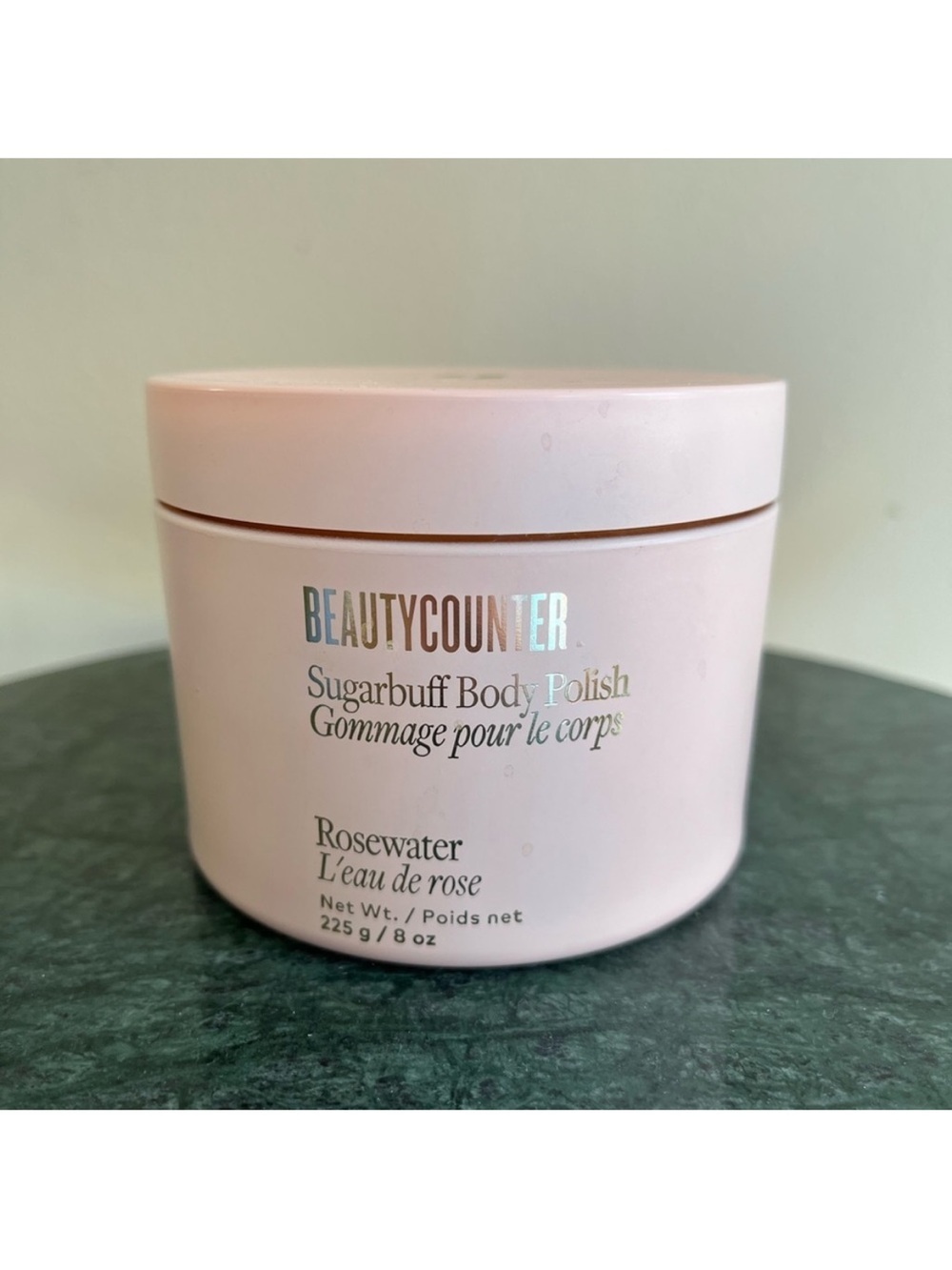 Beautycounter Sugar Buff Body Polish in Rosewater, sealed and new